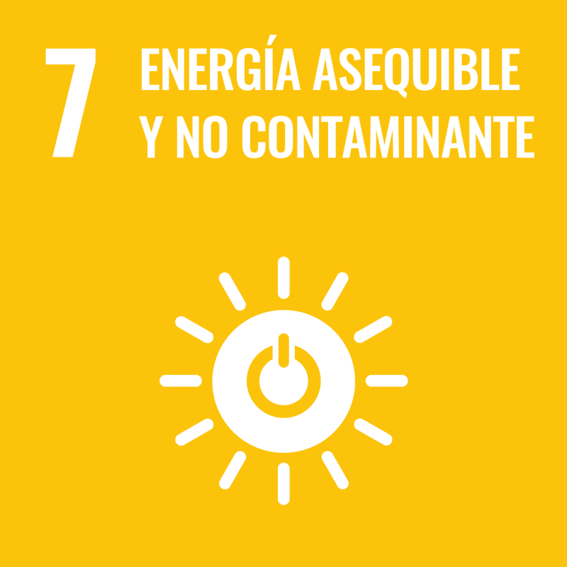 Icono del ODS 7: Energía asequible y no contaminante.