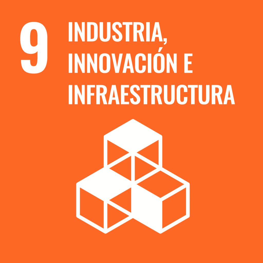 Icono del ODS 9: Industria, innovación e infraestructura.